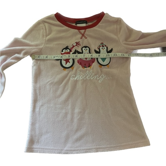 Cuddi Duds child’s Christmas three chilling penguins shirt. Size M 7/8 - Picture 4 of 8
